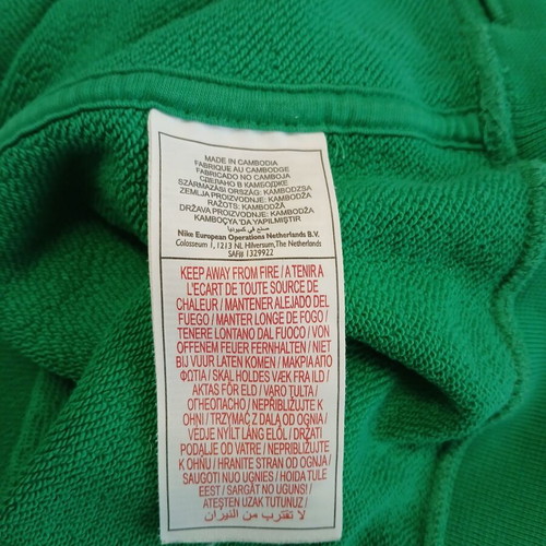 Nike hoodie used, green, size L