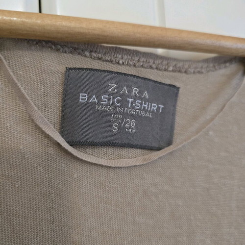Zara blouse used, size S, beige-brown with small defect