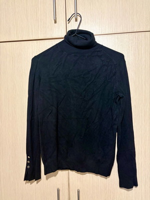 Zara turtleneck shirt used, black, size L