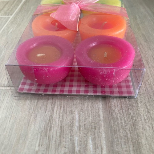Set of 8 colored candles new in box