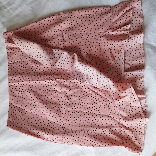 Polka Dot Skirt pink black with zipper, new, fits small medium