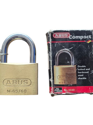 Abus 65/60 brass padlock new, Compact series