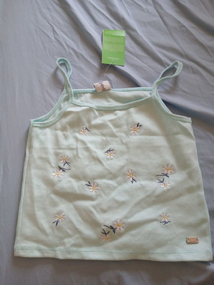 Pastel tank top with daisies size XS/S new