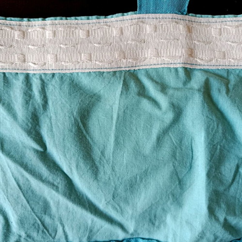 Curtain set with tabs like new, blue and electric blue, 1.35x2.70m each