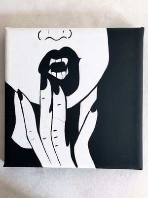 масло на платно *вампирско момиче*