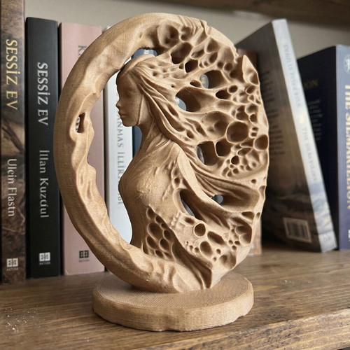Decorative sculpture "Woman on the Moon" handmade 3D print