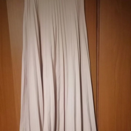 Stradivarius Pleated Skirt beige size S 36 used, boho casual