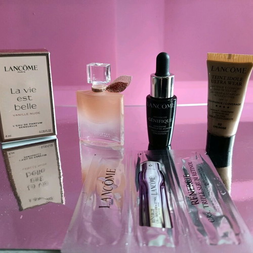 Lancôme travel set with perfume and skincare new