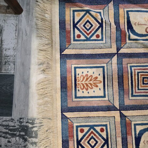 Belgian Runner Rug like new, 100% Viscose Ethnic Design 220x67cm
