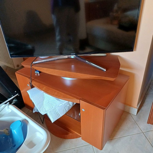 Cherry color TV stand like new