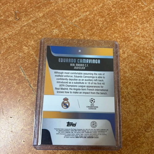 Eduardo Camavinga 2025-26 Topps Chrome UCC card, Real Madrid, new