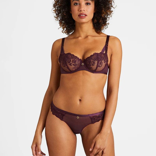 Aubade Paris Femme Passion Tanga new, Wineberry color, Small