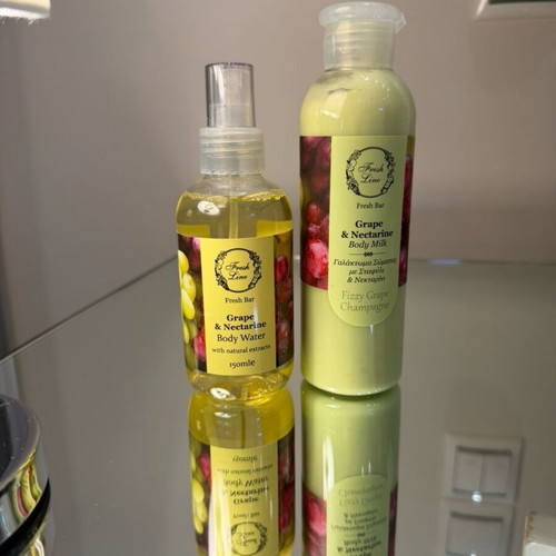 Fresh Line Grape & Nectarine gift set body water and body milk new