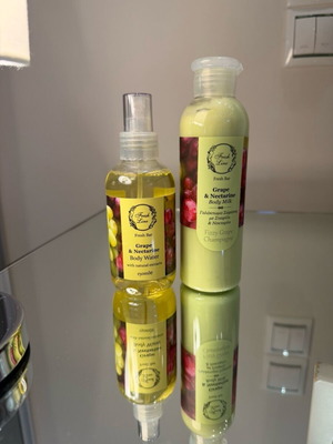 Fresh Line Grape & Nectarine gift set body water and body milk new