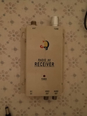 Wireless audio and video receiver with power supply