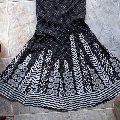 Summer dress made in Italy new, cotton, black and white