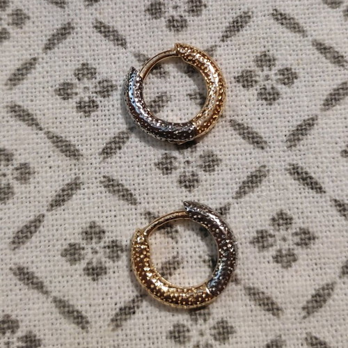 Women's earrings new, small hoops in silver and gold