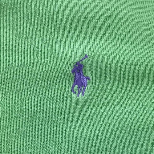 Ralph Lauren V-neck sweater L light green purple pony