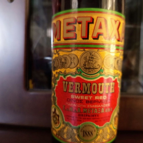 Metaxa Sweet Red Vermouth, Koiva Cocktail, Puchheimer Barack 1L vintage bottles