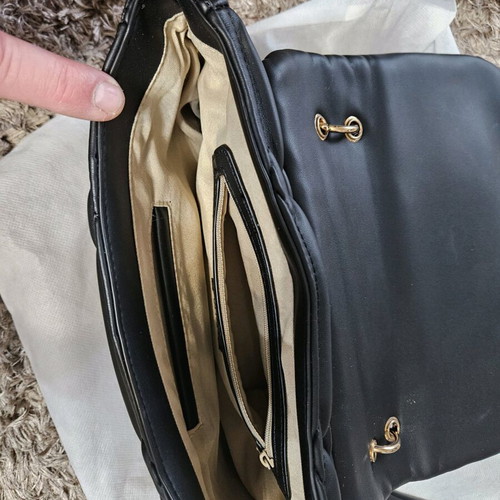 Kem women's crossbody bag like new, black with gold chain
