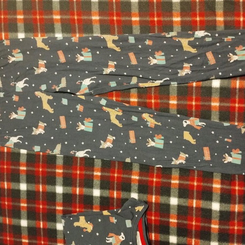 Children's pajama used with Christmas design blue