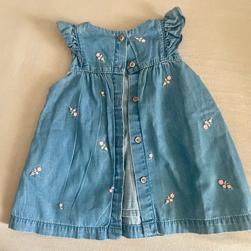 embroidered denim dress zara Zara kids girls EMBROIDERED DENIM DRESS 4/5
