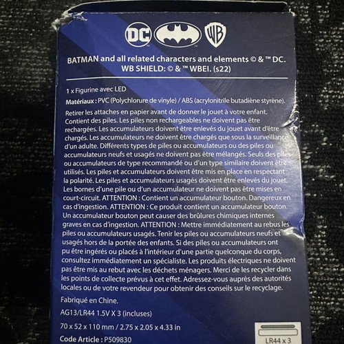Batman collectible figure with light-up base, Auchan