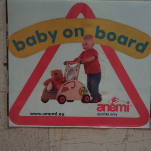 Car sticker baby on board