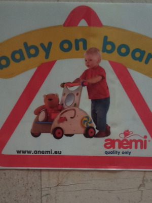Car sticker baby on board