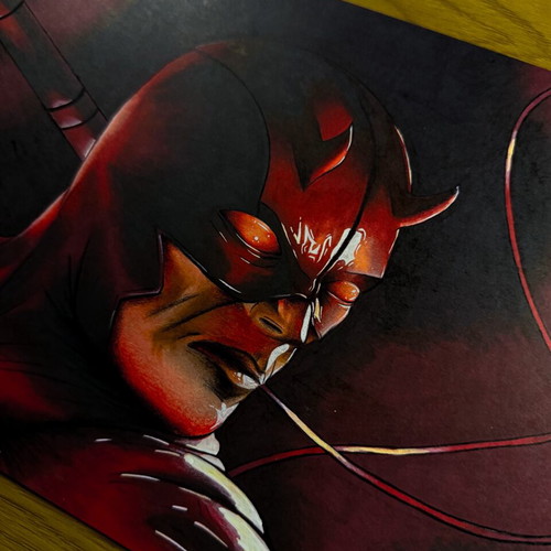 Daredevil original handmade painting A4