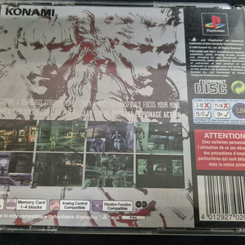 Metal Gear Solid PlayStation 1 game used