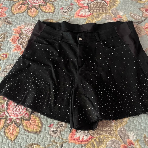 Black denim women's shorts XL-XXL new