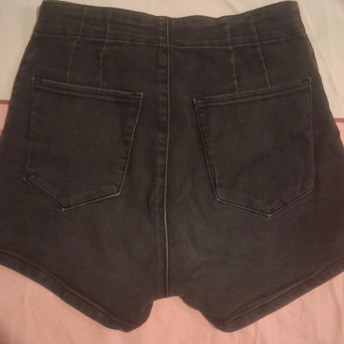 Denim shorts Bershka used, black, size M