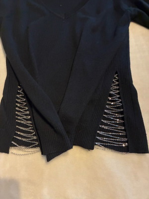 Diesel blue wool sweater like new with chains