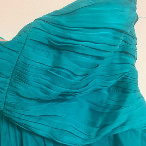 Zara balloon dress used, turquoise, size S