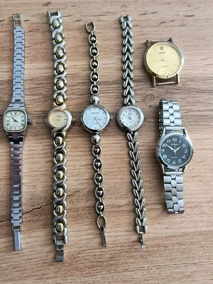 Hand quartz women's watches lot of 6 used