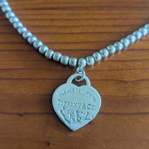 Tiffany & Co heart pendant necklaces, sterling silver 925