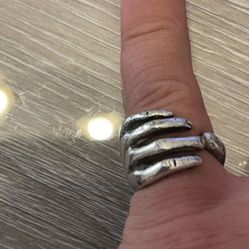 925 silver ring hand design, size 51