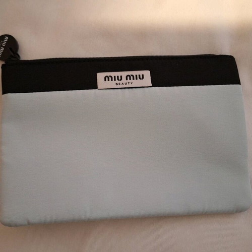 Miu Miu cosmetic pouch new, black and turquoise