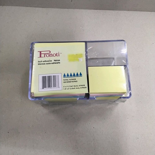 Acrylic holder for post-it notes 2 sizes with pencil holder new