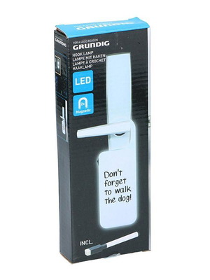 Grundig LED lamp with hook and magnetic pen, new