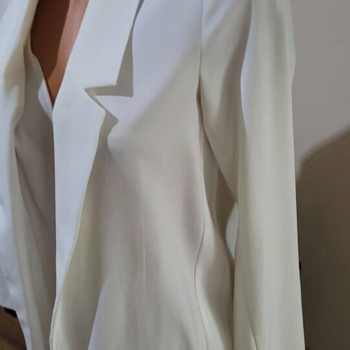 Stradivarius white sheer blazer like new, size S