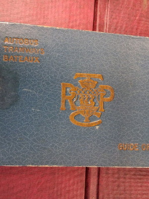 Prewar Paris bus and tram guide used