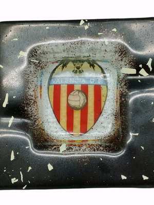 Handmade glass ashtray of Valencia new