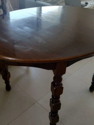 Retro round table used, solid wood