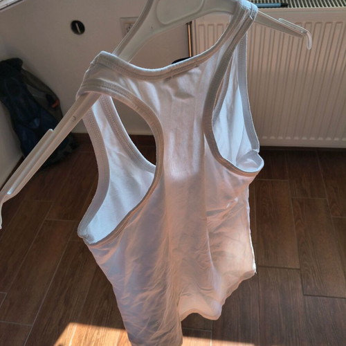 Paco & Co white sports tank top, size S-M