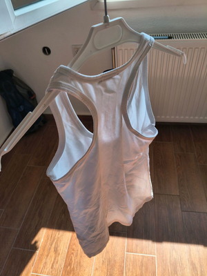 Paco & Co white sports tank top, size S-M