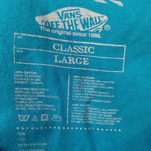 Vans men's T-shirt size L in good condition