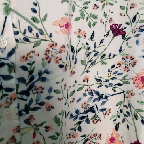 Floral shirt new, size XL, white multicolor