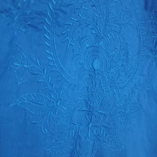 Blanco blue dress like new, short with embroidery